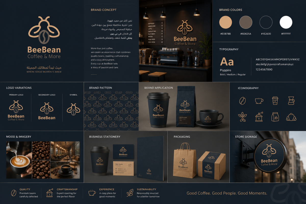 BeeBean Coffee & More Brand Identity & Specialty Coffee Experience