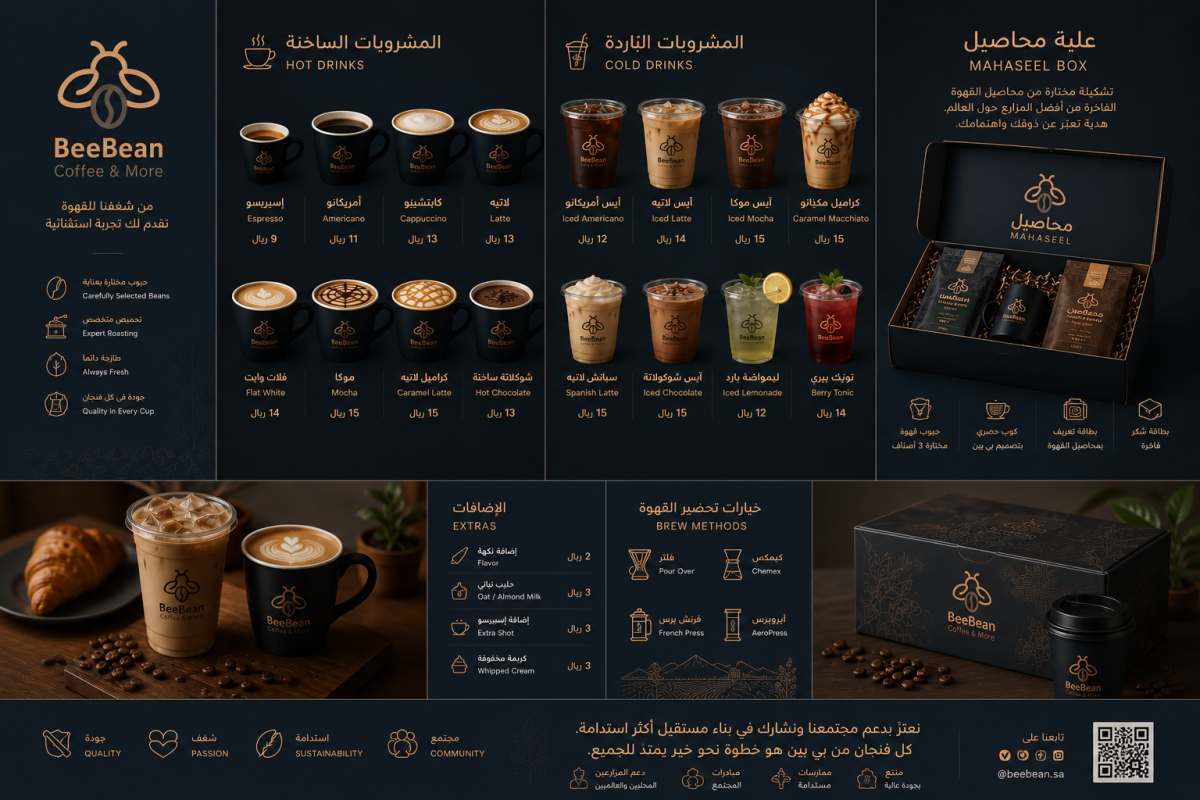 BeeBean Coffee & More Brand Identity & Specialty Coffee Experience - Gallery Image
